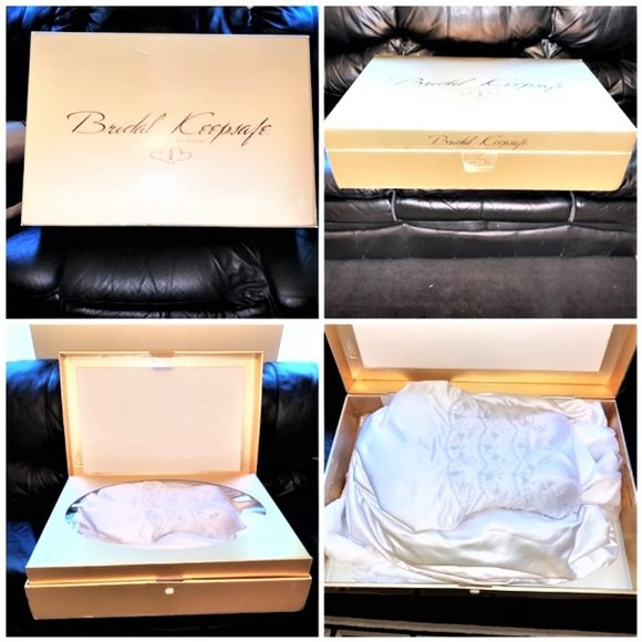 ANJOLIQUE Satin & Lace Bustier Bridal Gown - NWOT - Picture 8 of 8